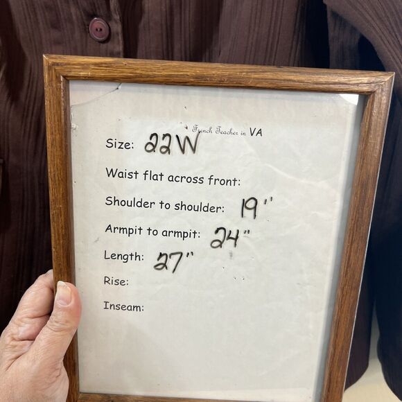 Cato 3 Button Blazer Sz 22W Cotton Blend Textured Brown Corpcore Career Chic - Picture 8 of 8